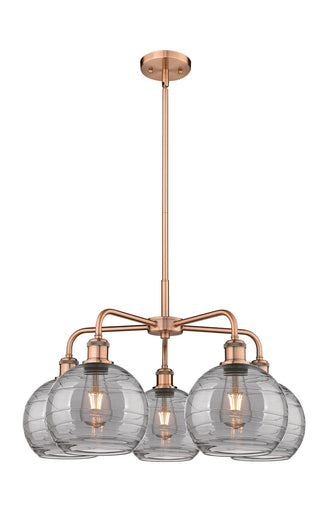 Ballston Five Light Chandelier Antique Copper