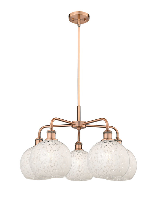 Innovations - 516-5CR-AC-G1216-8WM - LED Chandelier - Downtown Urban - Antique Copper