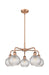 Innovations - 516-5CR-AC-G122C-6CL - Five Light Chandelier - Downtown Urban - Antique Copper