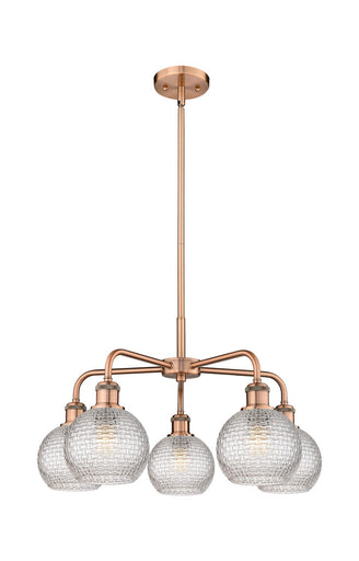 Ballston Five Light Chandelier Antique Copper