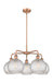 Innovations - 516-5CR-AC-G122C-8CL - Five Light Chandelier - Downtown Urban - Antique Copper