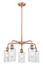 Innovations - 516-5CR-AC-G804 - Five Light Chandelier - Downtown Urban - Antique Copper