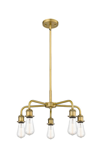 Ballston Five Light Chandelier Brushed Brass