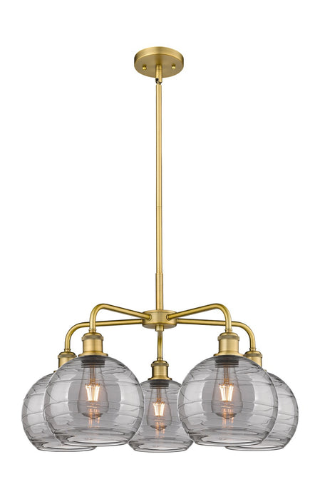 Innovations - 516-5CR-BB-G1213-8SM - Five Light Chandelier - Downtown Urban - Brushed Brass