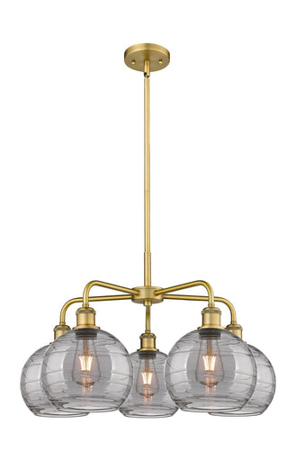 Ballston Five Light Chandelier Brushed Brass