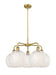 Innovations - 516-5CR-BB-G1216-10WM - LED Chandelier - Downtown Urban - Brushed Brass