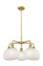 Innovations - 516-5CR-BB-G1216-8WM - LED Chandelier - Downtown Urban - Brushed Brass