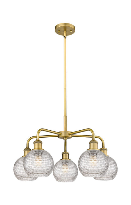 Innovations - 516-5CR-BB-G122C-6CL - Five Light Chandelier - Downtown Urban - Brushed Brass