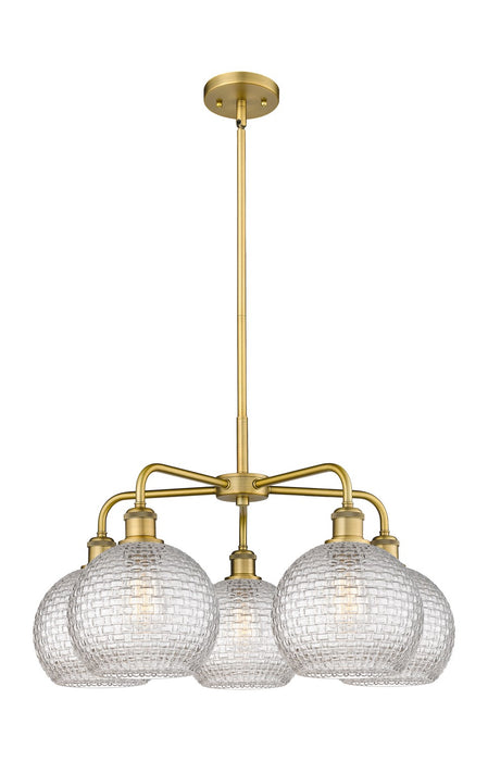Innovations - 516-5CR-BB-G122C-8CL - Five Light Chandelier - Downtown Urban - Brushed Brass