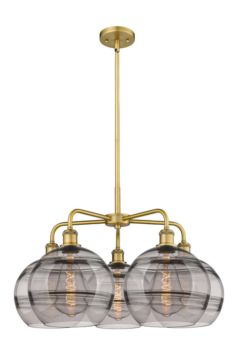 Innovations - 516-5CR-BB-G556-10SM - LED Chandelier - Downtown Urban - Brushed Brass