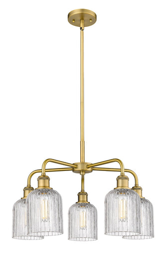 Ballston Five Light Chandelier Brushed Brass