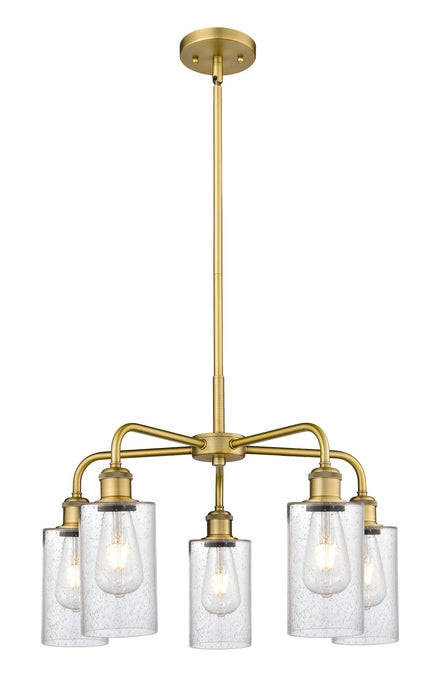Innovations - 516-5CR-BB-G804 - Five Light Chandelier - Downtown Urban - Brushed Brass