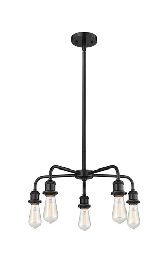 Ballston Five Light Chandelier Matte Black