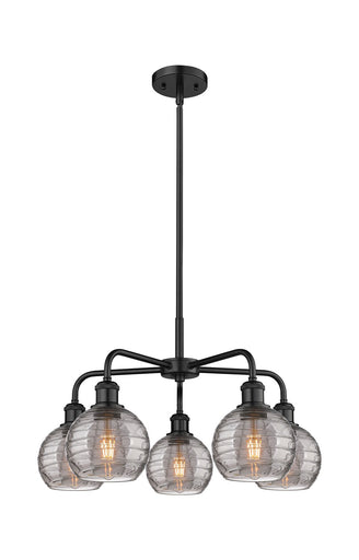 Ballston Five Light Chandelier Matte Black