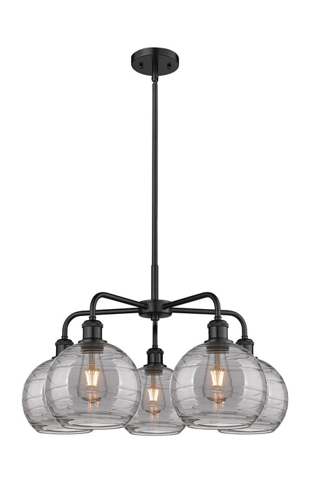 Innovations - 516-5CR-BK-G1213-8SM - Five Light Chandelier - Downtown Urban - Matte Black
