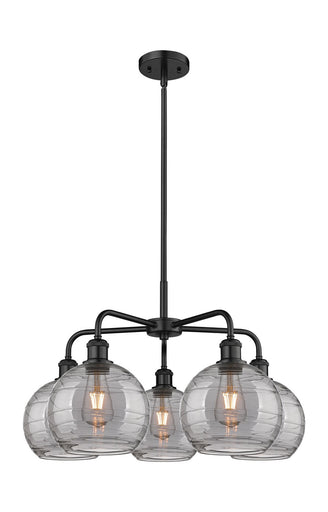 Ballston Five Light Chandelier Matte Black