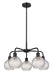 Innovations - 516-5CR-BK-G122C-6CL - Five Light Chandelier - Downtown Urban - Matte Black