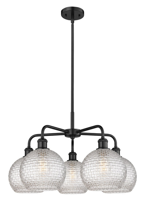 Innovations - 516-5CR-BK-G122C-8CL - Five Light Chandelier - Downtown Urban - Matte Black