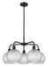 Innovations - 516-5CR-BK-G122C-8CL - Five Light Chandelier - Downtown Urban - Matte Black