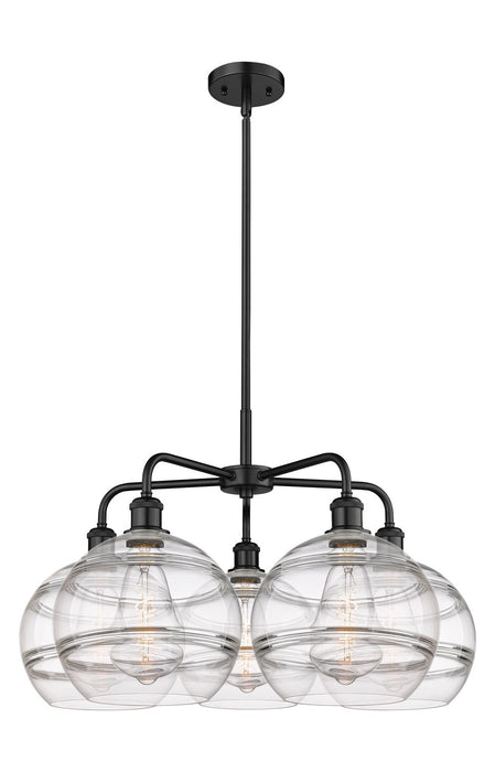 Innovations - 516-5CR-BK-G556-10CL - LED Chandelier - Downtown Urban - Matte Black