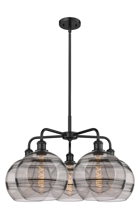 Innovations - 516-5CR-BK-G556-10SM - LED Chandelier - Downtown Urban - Matte Black