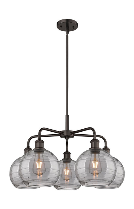 Innovations - 516-5CR-OB-G1213-8SM - Five Light Chandelier - Downtown Urban - Oil Rubbed Bronze