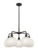 Innovations - 516-5CR-OB-G1216-8WM - LED Chandelier - Downtown Urban - Oil Rubbed Bronze