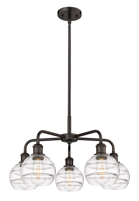 Innovations - 516-5CR-OB-G556-6CL - Five Light Chandelier - Downtown Urban - Oil Rubbed Bronze