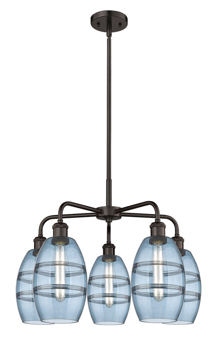 Innovations - 516-5CR-OB-G557-6BL - Five Light Chandelier - Downtown Urban - Oil Rubbed Bronze