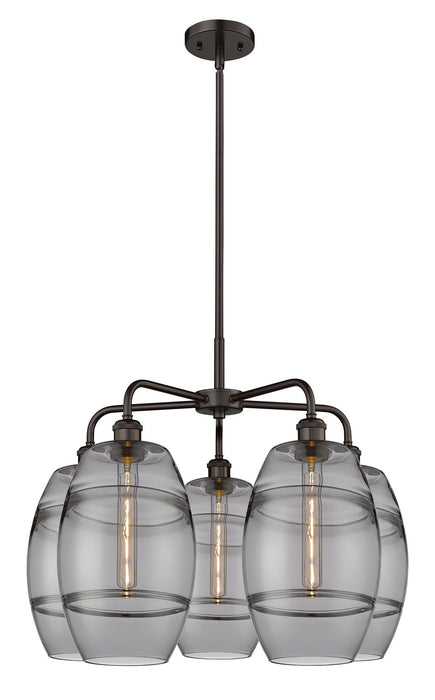 Innovations - 516-5CR-OB-G557-8SM - Five Light Chandelier - Downtown Urban - Oil Rubbed Bronze