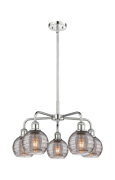 Innovations - 516-5CR-PC-G1213-6SM - Five Light Chandelier - Downtown Urban - Polished Chrome