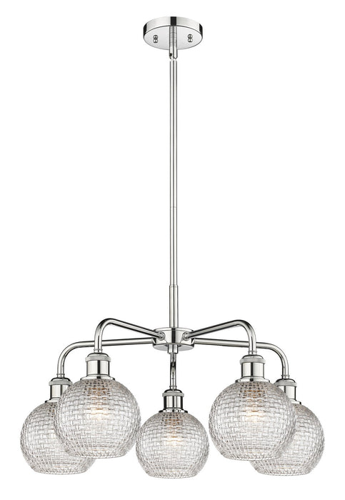 Innovations - 516-5CR-PC-G122C-6CL - Five Light Chandelier - Downtown Urban - Polished Chrome