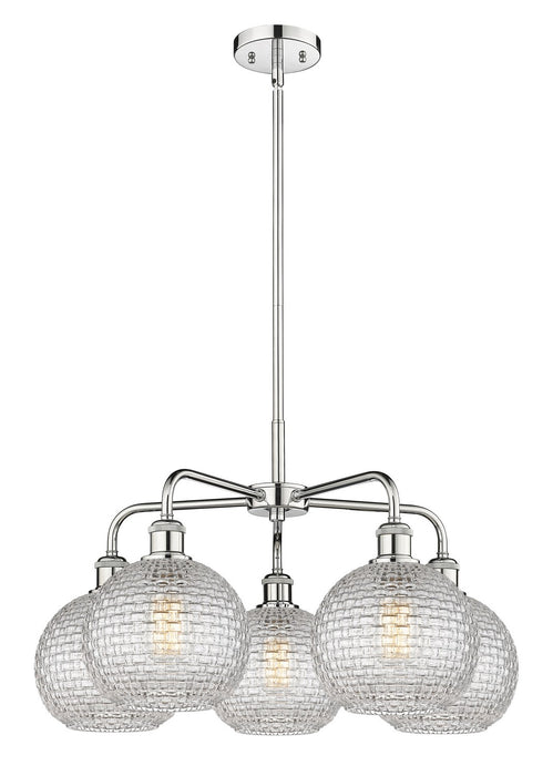 Innovations - 516-5CR-PC-G122C-8CL - Five Light Chandelier - Downtown Urban - Polished Chrome
