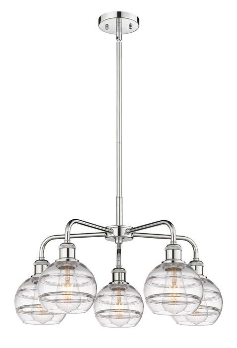 Innovations - 516-5CR-PC-G556-6CL - Five Light Chandelier - Downtown Urban - Polished Chrome