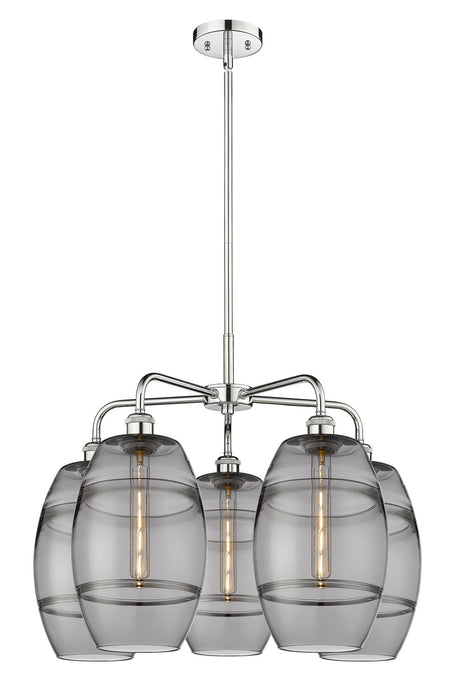 Innovations - 516-5CR-PC-G557-8SM - Five Light Chandelier - Downtown Urban - Polished Chrome