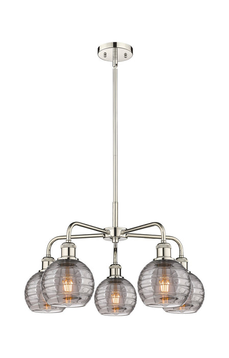 Innovations - 516-5CR-PN-G1213-6SM - Five Light Chandelier - Downtown Urban - Polished Nickel