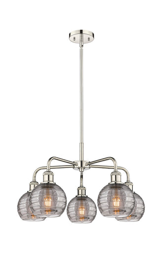 Ballston Five Light Chandelier Polished Nickel