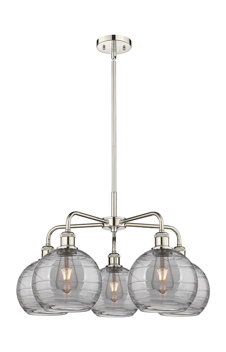 Innovations - 516-5CR-PN-G1213-8SM - Five Light Chandelier - Downtown Urban - Polished Nickel