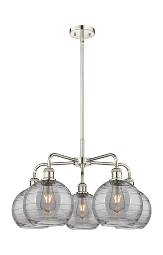 Ballston Five Light Chandelier Polished Nickel