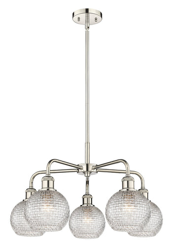 Ballston Five Light Chandelier Polished Nickel
