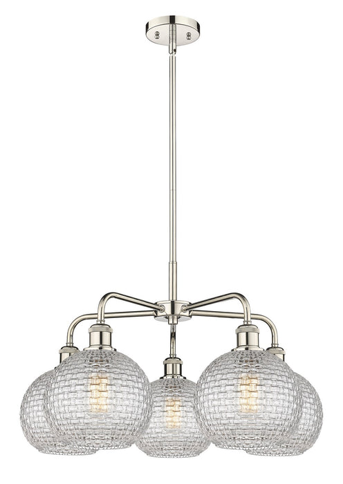 Innovations - 516-5CR-PN-G122C-8CL - Five Light Chandelier - Downtown Urban - Polished Nickel