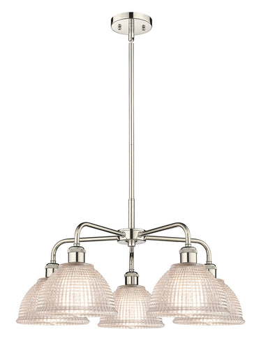 Ballston Five Light Chandelier Polished Nickel