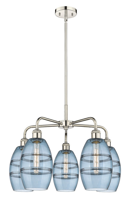 Innovations - 516-5CR-PN-G557-6BL - Five Light Chandelier - Downtown Urban - Polished Nickel