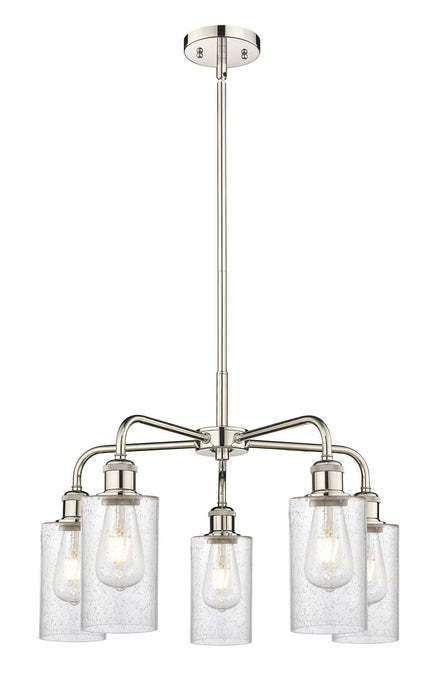 Innovations - 516-5CR-PN-G804 - Five Light Chandelier - Downtown Urban - Polished Nickel