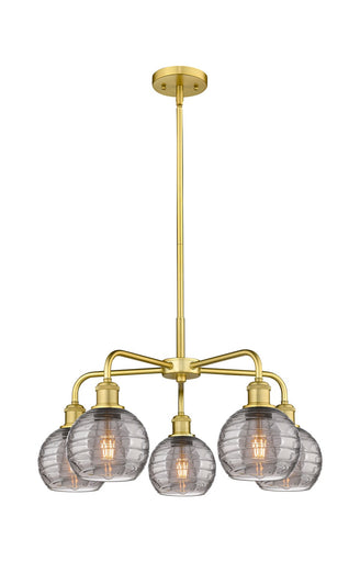 Ballston Five Light Chandelier Satin Gold