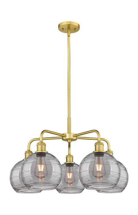 Innovations - 516-5CR-SG-G1213-8SM - Five Light Chandelier - Downtown Urban - Satin Gold