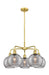 Innovations - 516-5CR-SG-G1213-8SM - Five Light Chandelier - Downtown Urban - Satin Gold