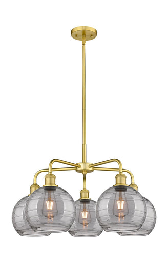 Ballston Five Light Chandelier Satin Gold