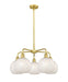 Innovations - 516-5CR-SG-G1216-8WM - LED Chandelier - Downtown Urban - Satin Gold