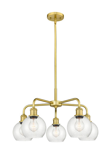 Ballston Five Light Chandelier Satin Gold